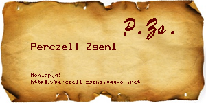 Perczell Zseni névjegykártya